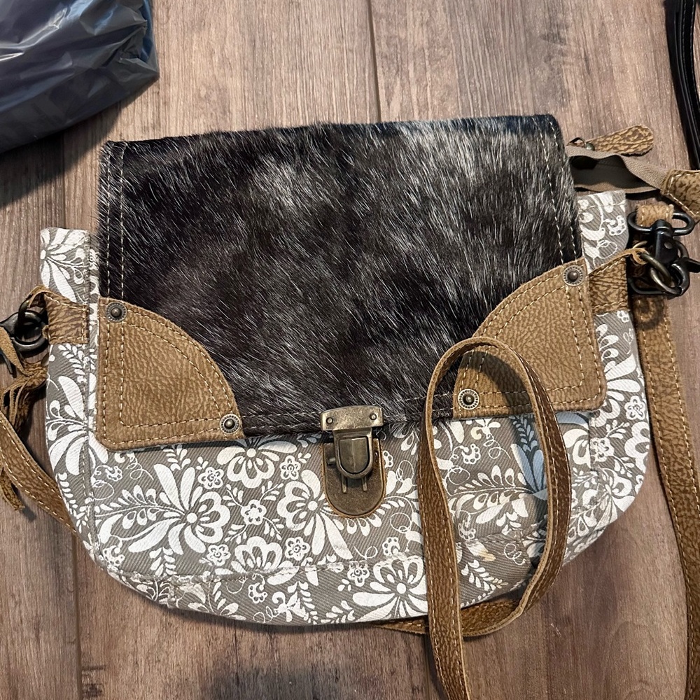 Floral and Fur Women's Bag